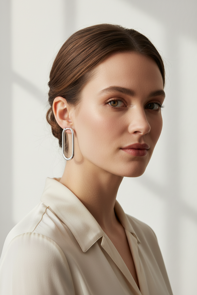 Retro Box Huggie Hoop Earrings by Seeyoura
