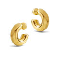Reversible Hoop Earrings in gold by Seeyoura