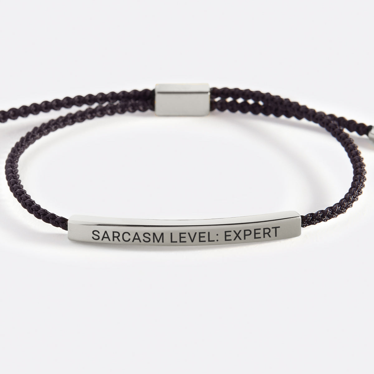 Sarcasm Level: Expert Inspire Bracelet in silver by Seeyoura