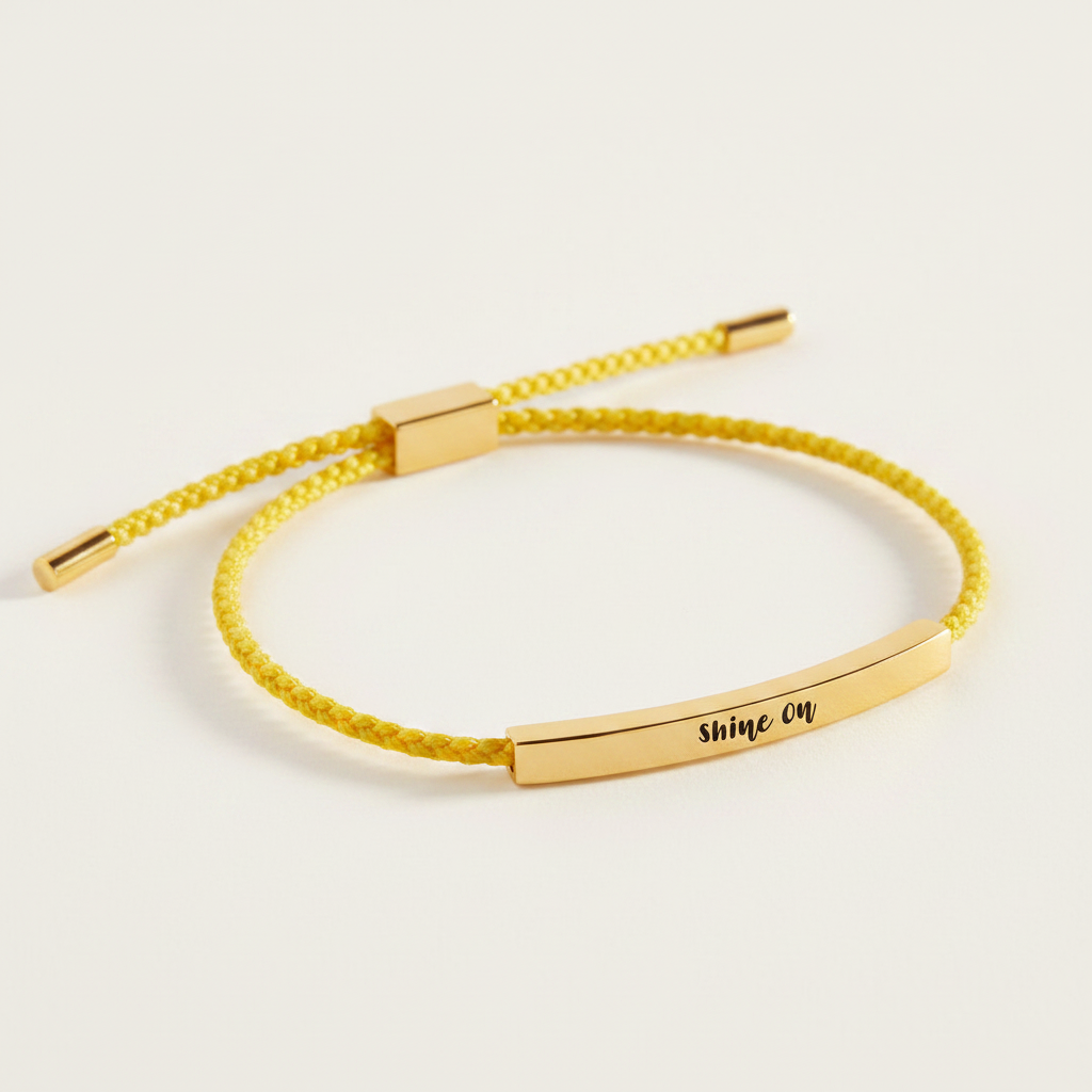Shine On Inspire Bracelet in Lemon Yellow, gold by Seeyoura