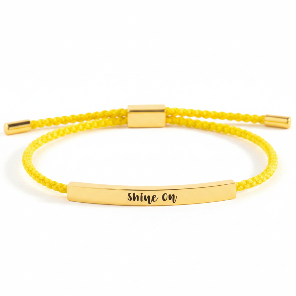 Shine On Inspire Bracelet in Lemon Yellow, rose-gold by Seeyoura