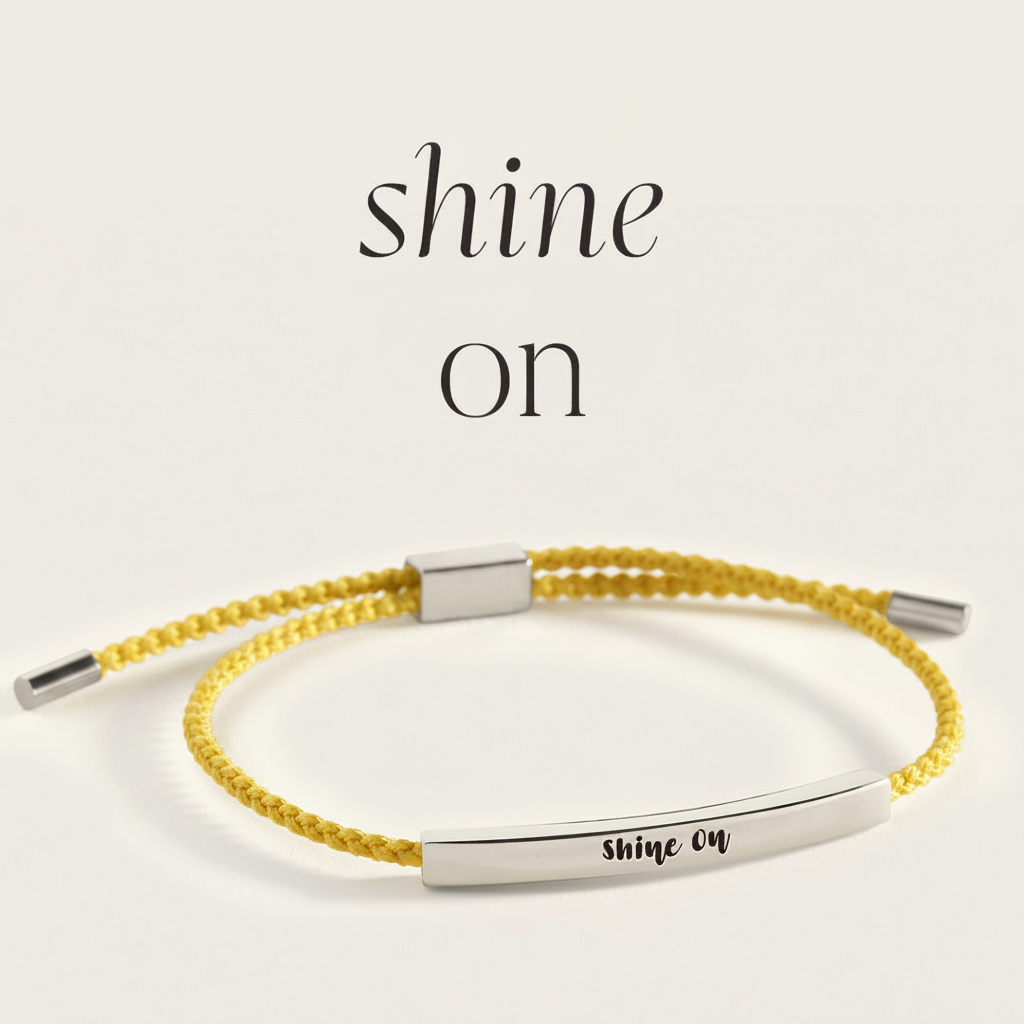 Shine On Inspire Bracelet in Lemon Yellow, silver by Seeyoura