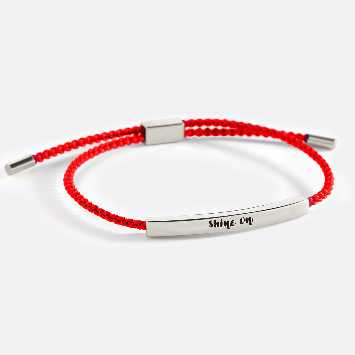 Shine On Inspire Bracelet in Lucky Red, silver by Seeyoura