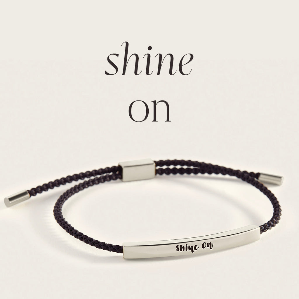 Shine On Inspire Bracelet in Midnight Black, silver by Seeyoura