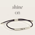Shine On Inspire Bracelet in Midnight Black, silver by Seeyoura