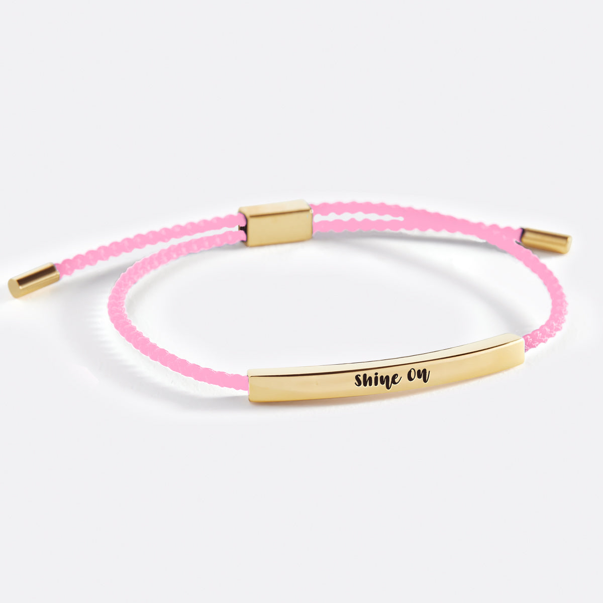 Shine On Inspire Bracelet in Pink, gold by Seeyoura