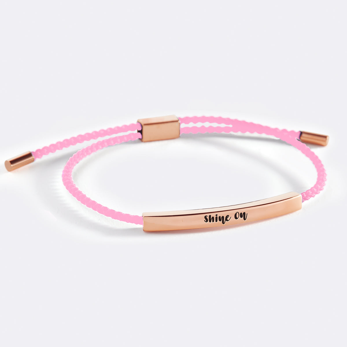 Shine On Inspire Bracelet in Pink, rose-gold by Seeyoura