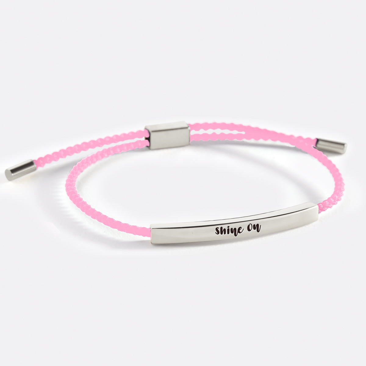 Shine On Inspire Bracelet in Pink, silver by Seeyoura