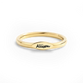 Skinny Name Ring in 18-k-gold-plated by Seeyoura