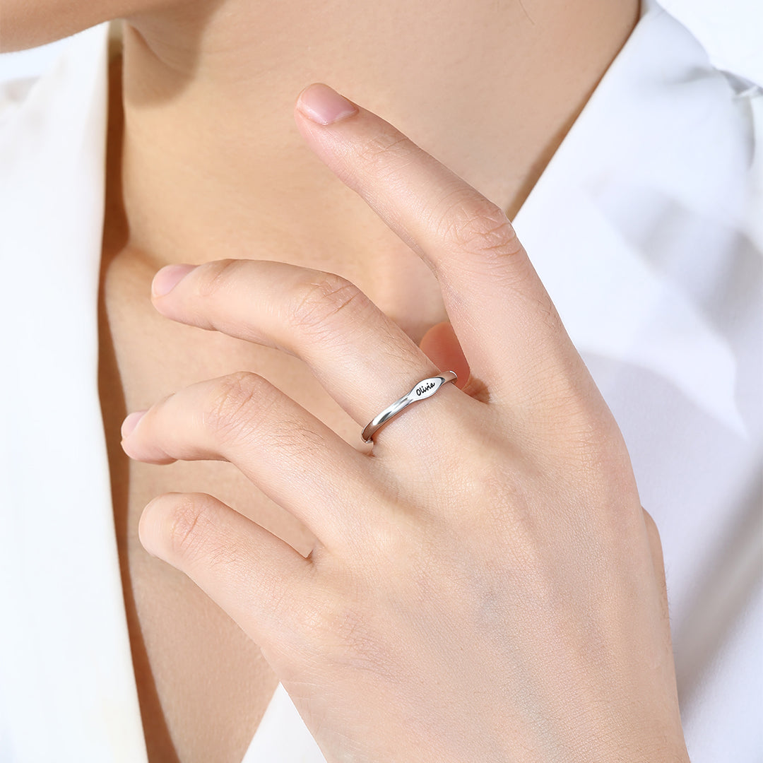 Skinny Name Ring by Seeyoura