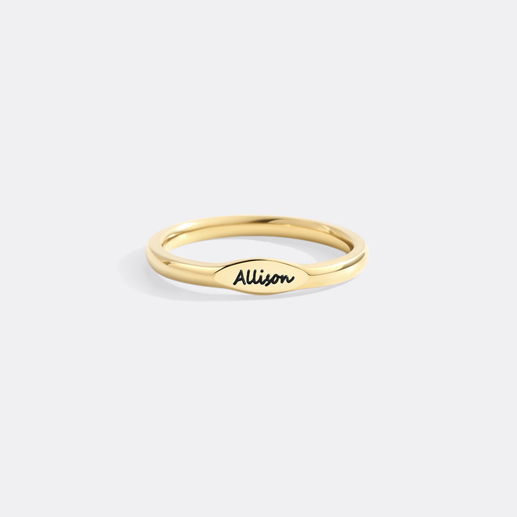 Skinny Name Ring by Seeyoura