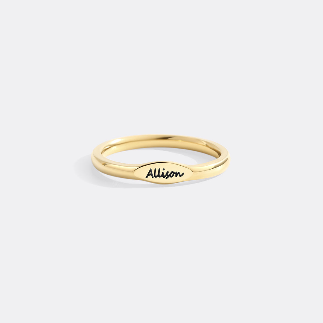 Skinny Name Ring by Seeyoura