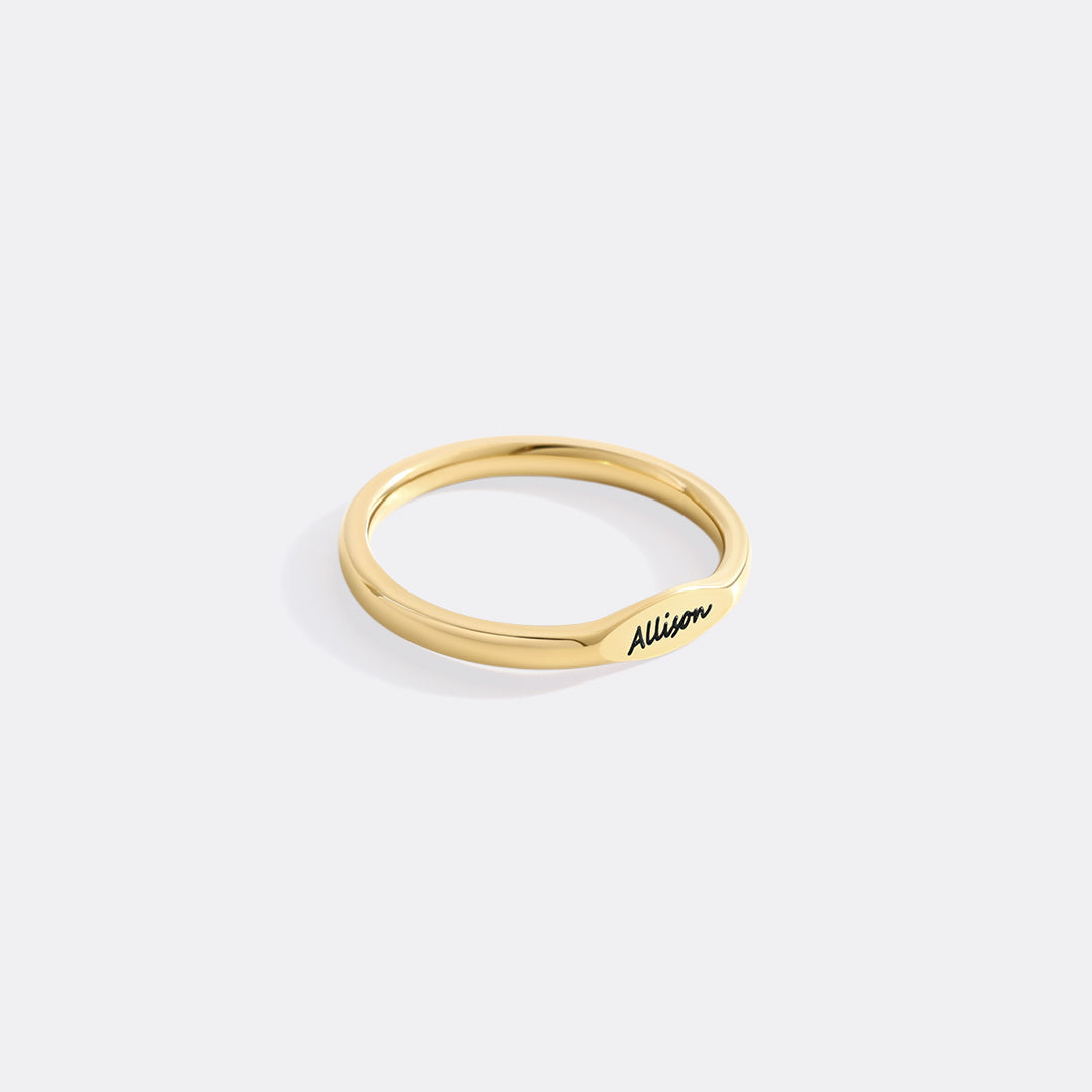 Skinny Name Ring by Seeyoura