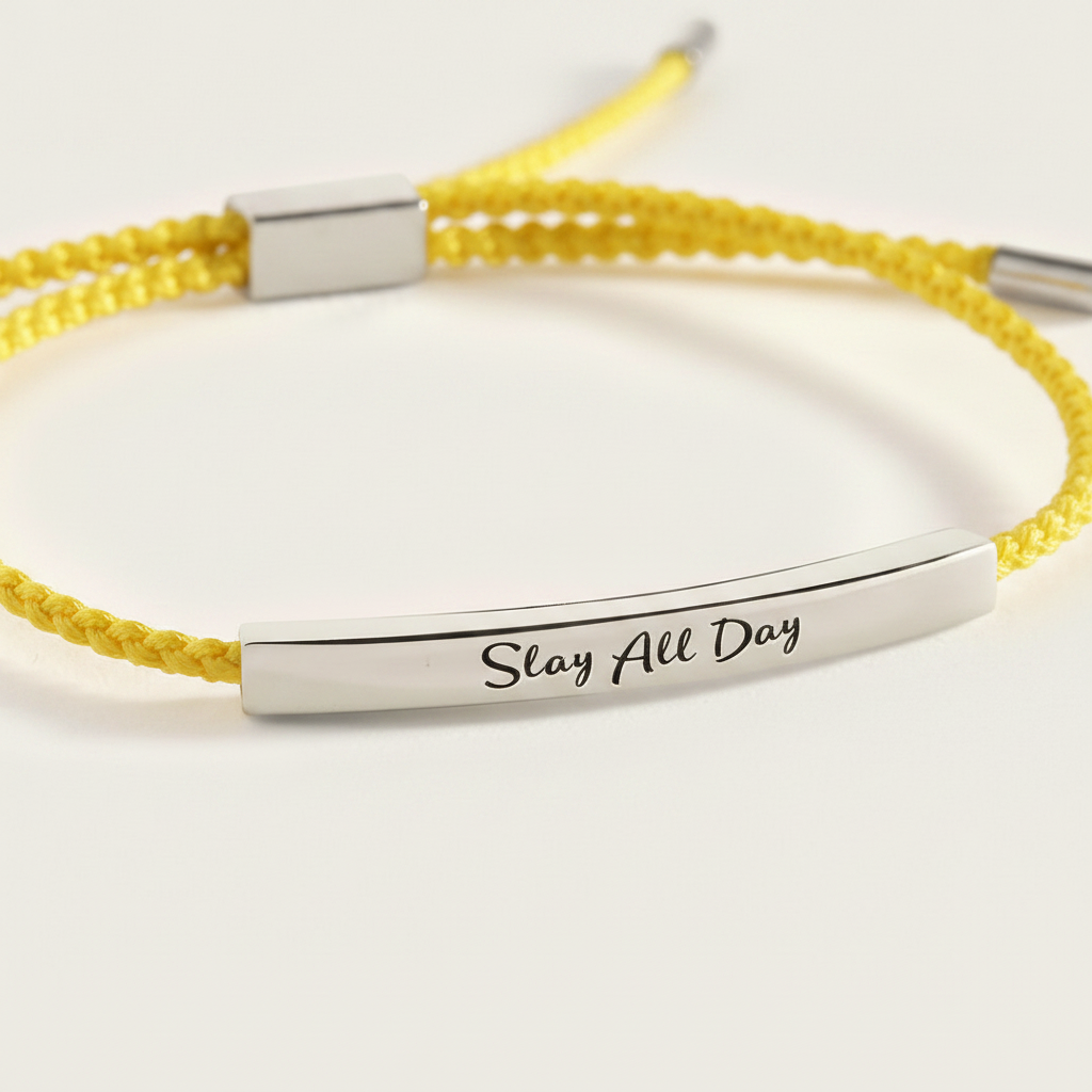 Slay All Day Inspire Bracelet in Lemon Yellow, gold by Seeyoura