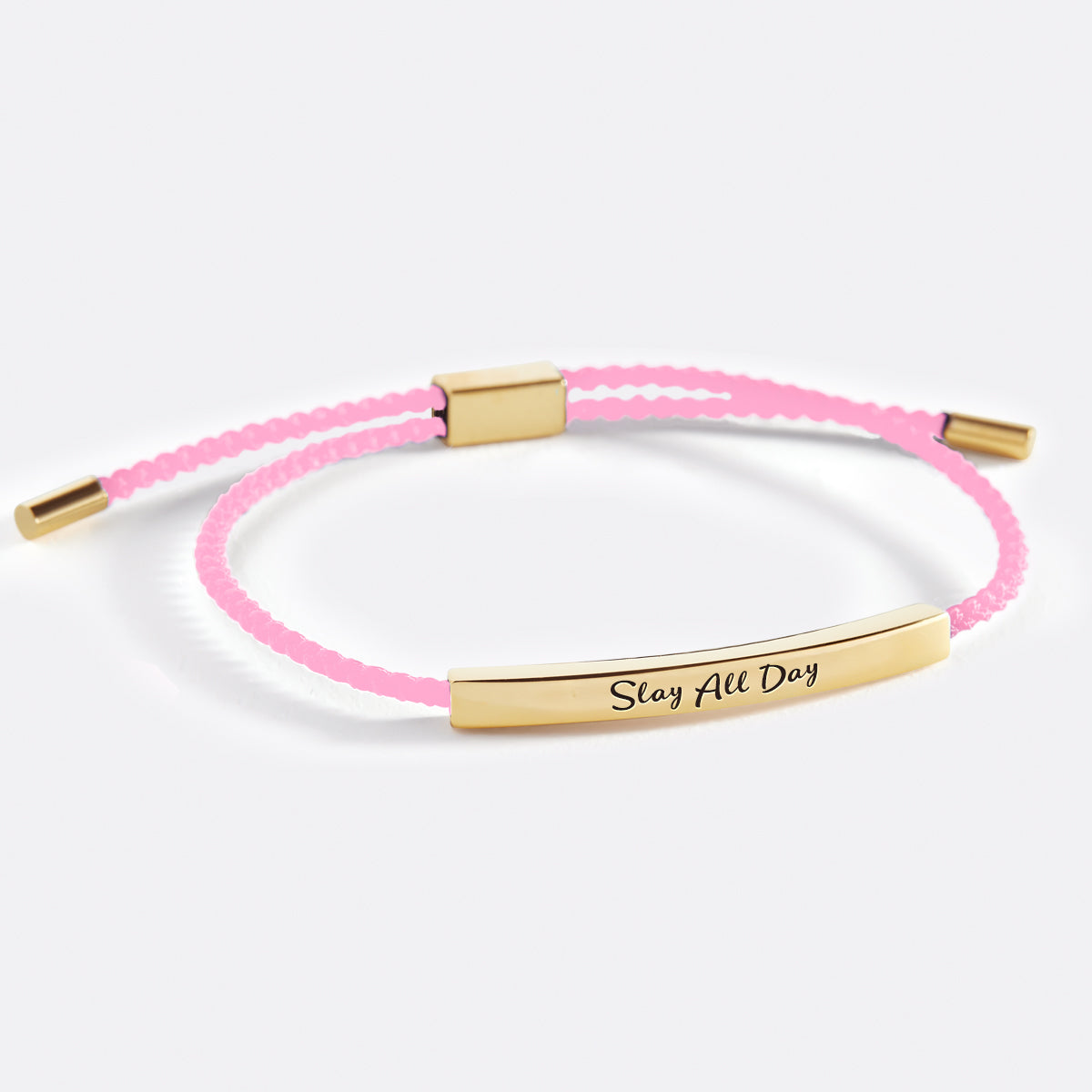 Slay All Day Inspire Bracelet in Pink, gold by Seeyoura