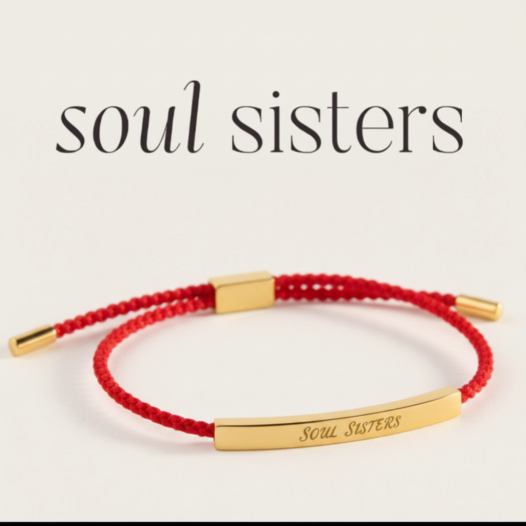 Soul Sisters Inspire Bracelet in Lucky Red, gold by Seeyoura