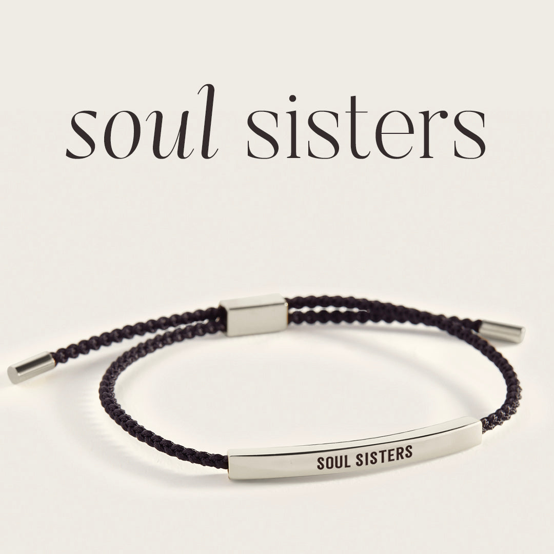 Soul Sisters Inspire Bracelet in Midnight Black, silver by Seeyoura