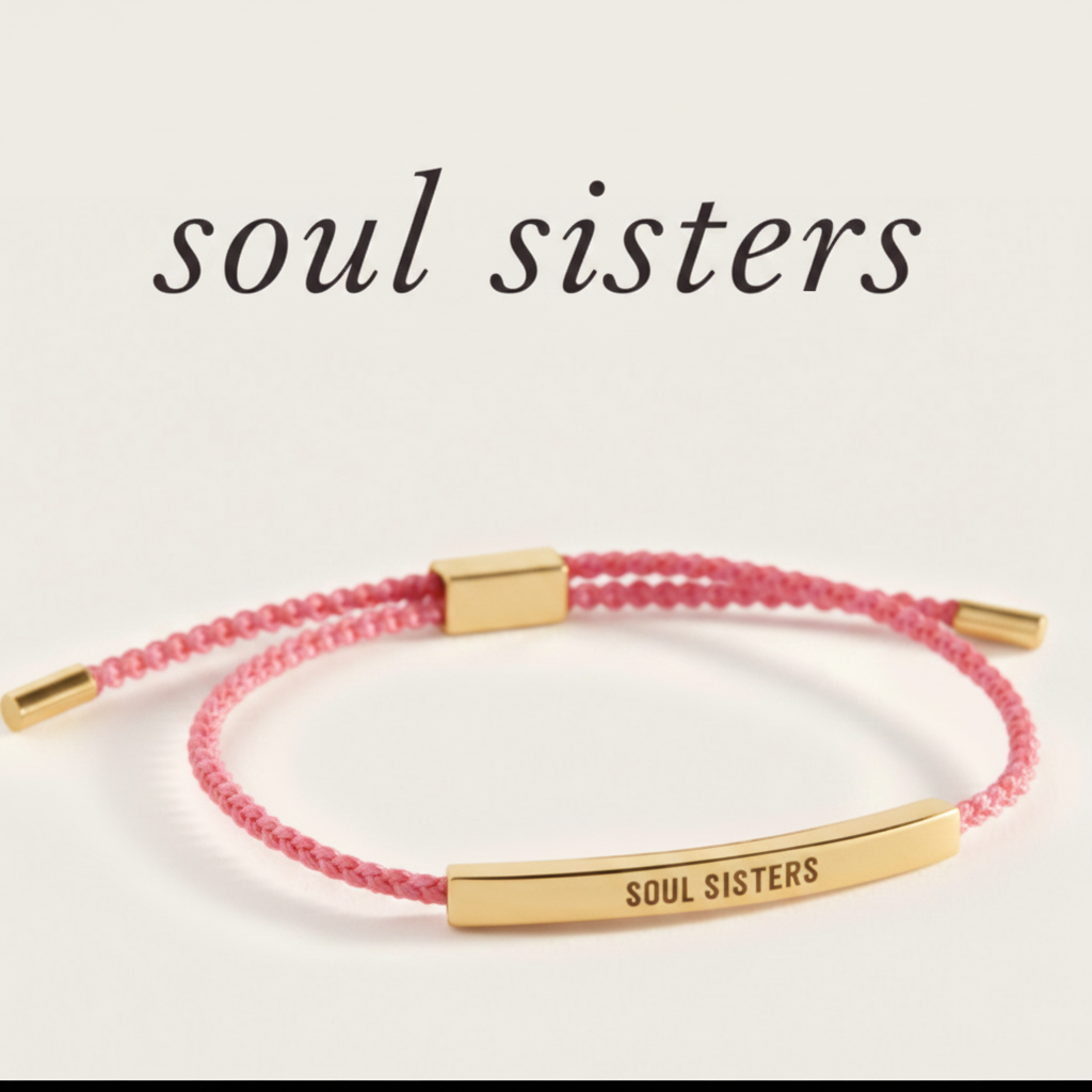 Soul Sisters Inspire Bracelet in Pink, gold by Seeyoura