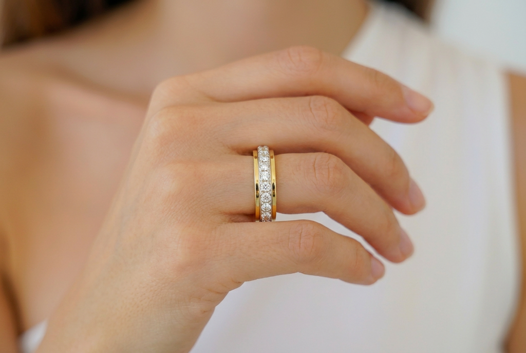 Spinning Fidget Eternity Ring by Seeyoura