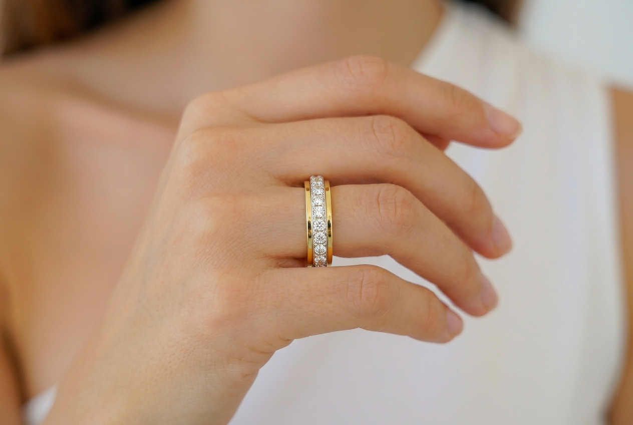 Spinning Fidget Eternity Ring by Seeyoura