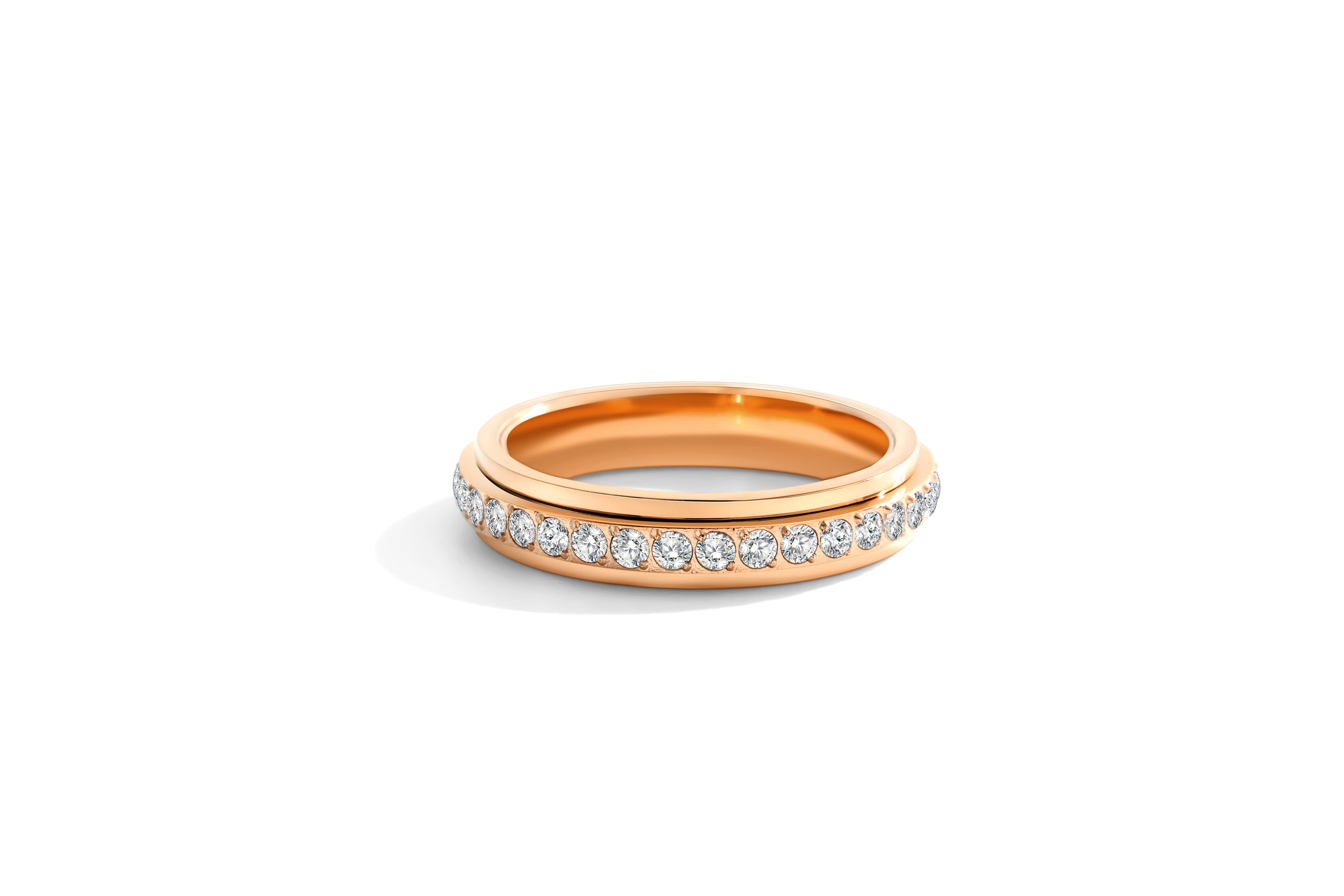Spinning Fidget Eternity Ring in Rose Gold by Seeyoura