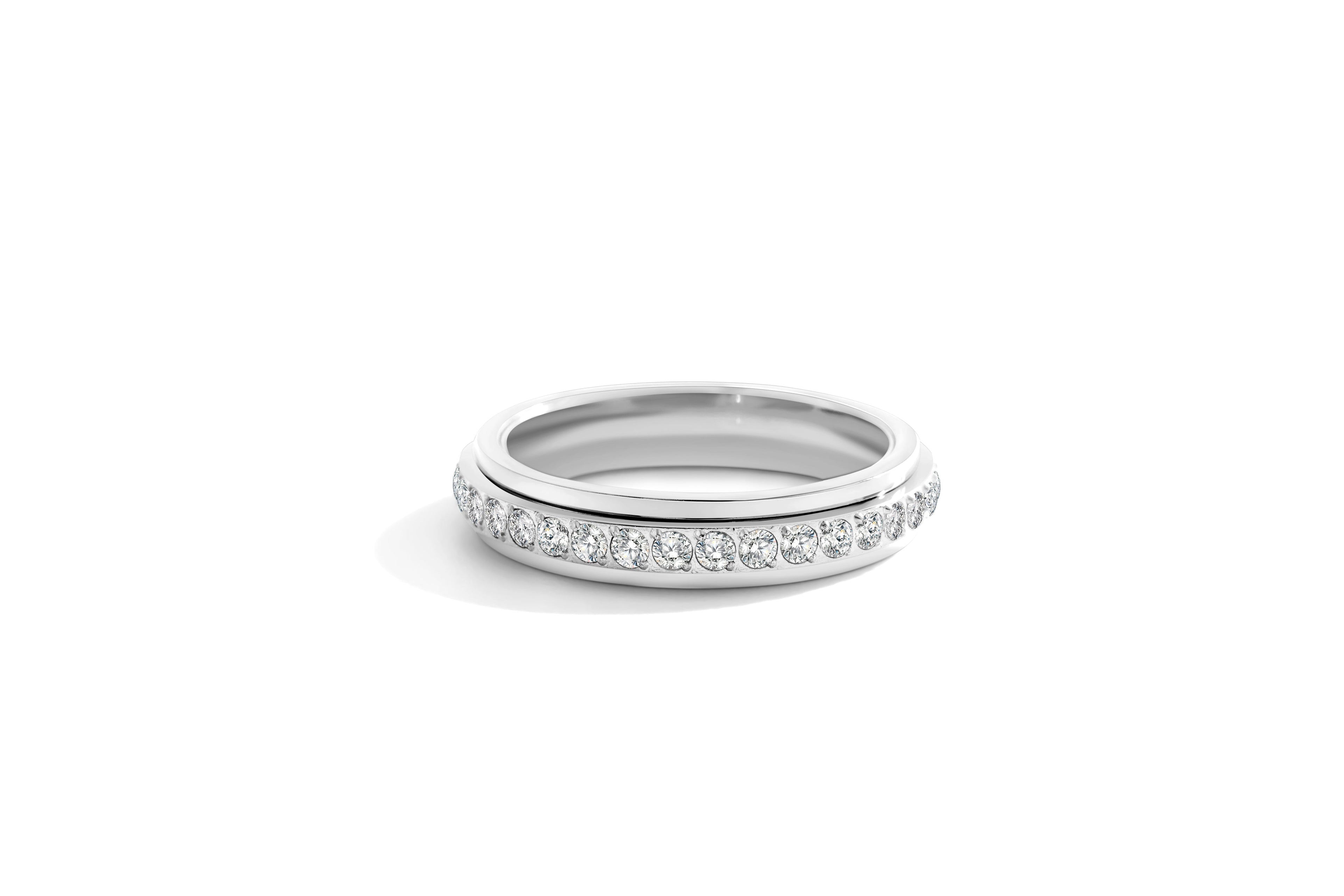 Spinning Fidget Eternity Ring in Silver by Seeyoura