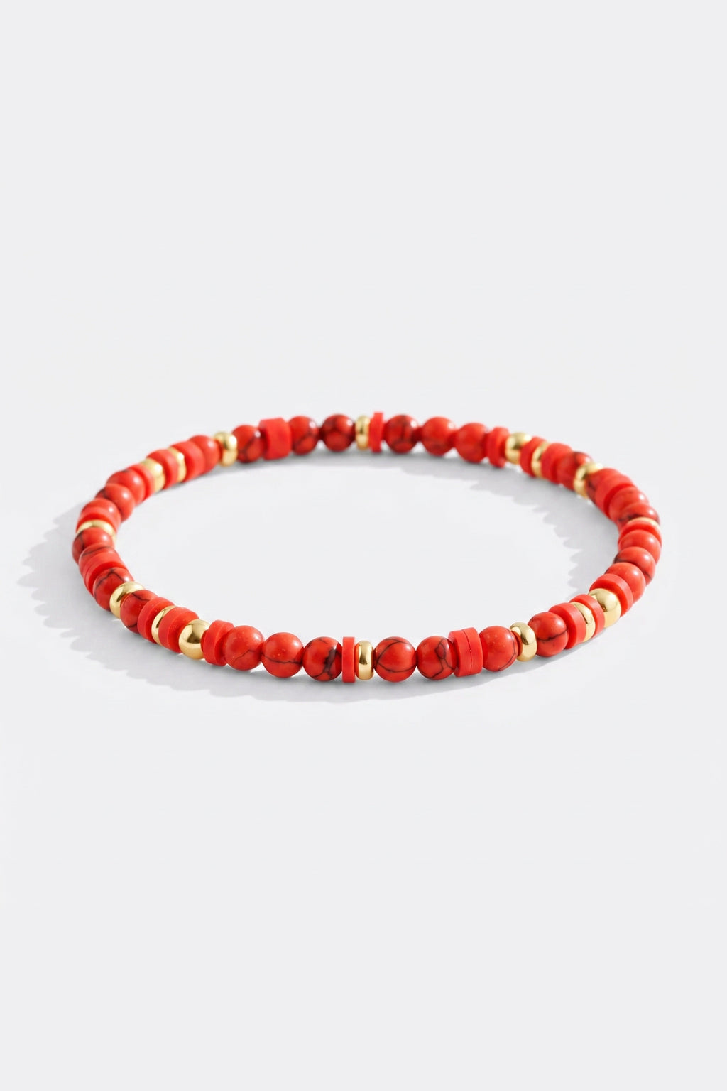 Stacking Birthstone Beaded Bracelet in january-garnet by Seeyoura