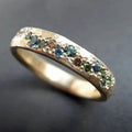 Starry Sky Multicolour Zirconia Ring for Women in Yellow Gold by Seeyoura