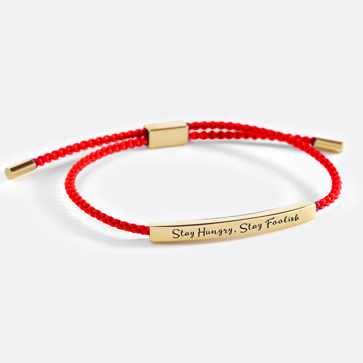 Stay Hungry, Stay Foolish Inspire Bracelet in Lucky Red, gold by Seeyoura