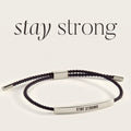 Stay Strong Inspire Bracelet in Midnight Black, silver by Seeyoura