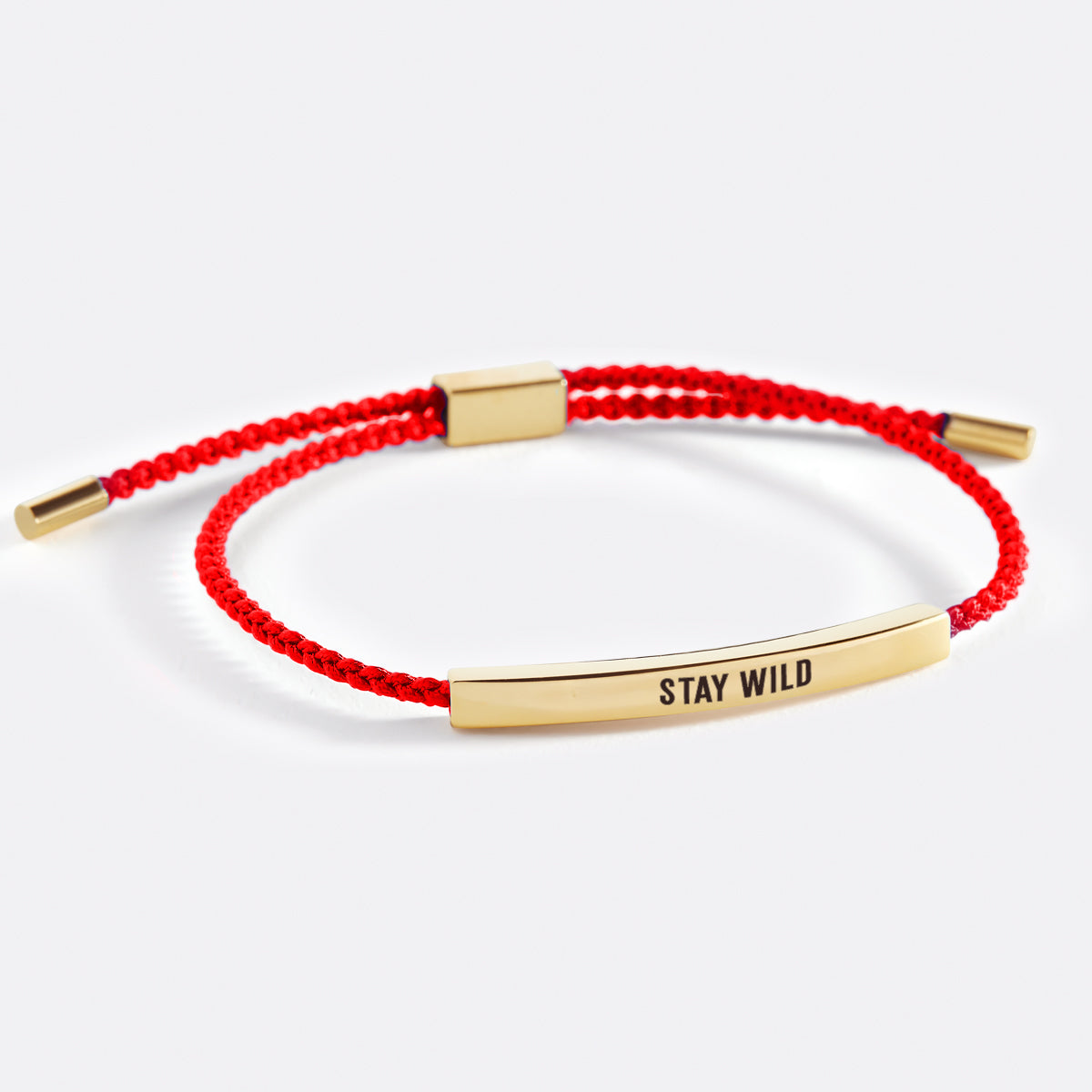 Stay Wild Inspire Bracelet in Lucky Red, gold by Seeyoura
