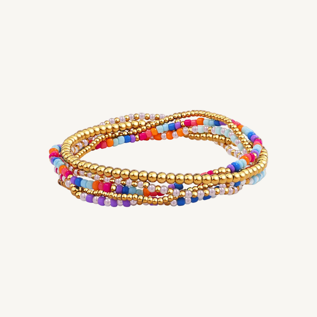 Summer Beaded Bracelet Stacking Set by Seeyoura