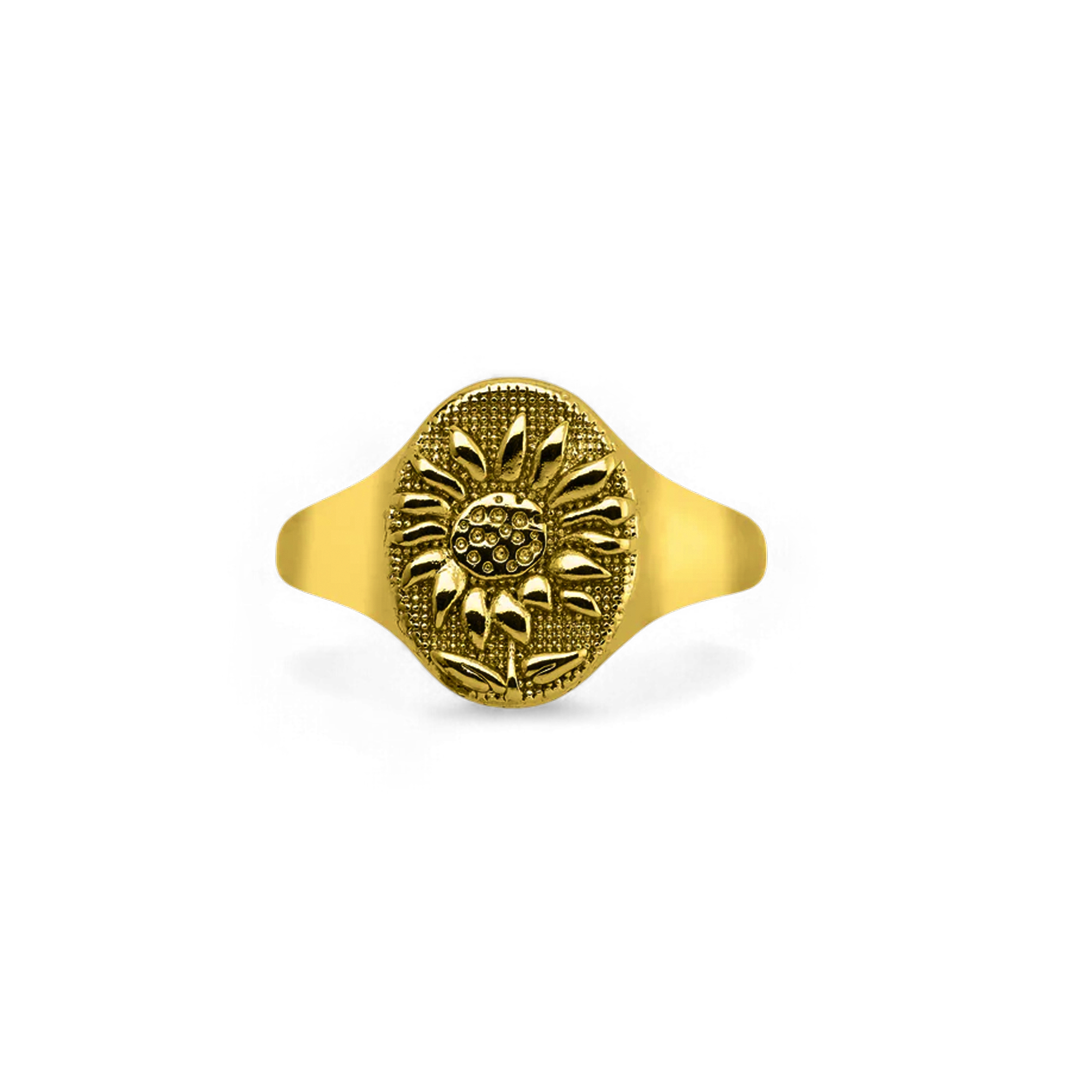 Sunflower Ring in Gold by Seeyoura