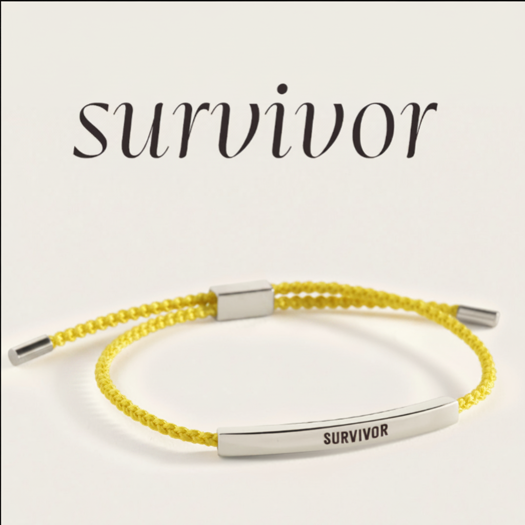 Survivor Inspire Bracelet in Lemon Yellow, silver by Seeyoura
