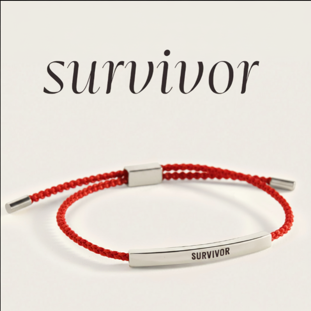 Survivor Inspire Bracelet in Lucky Red, silver by Seeyoura