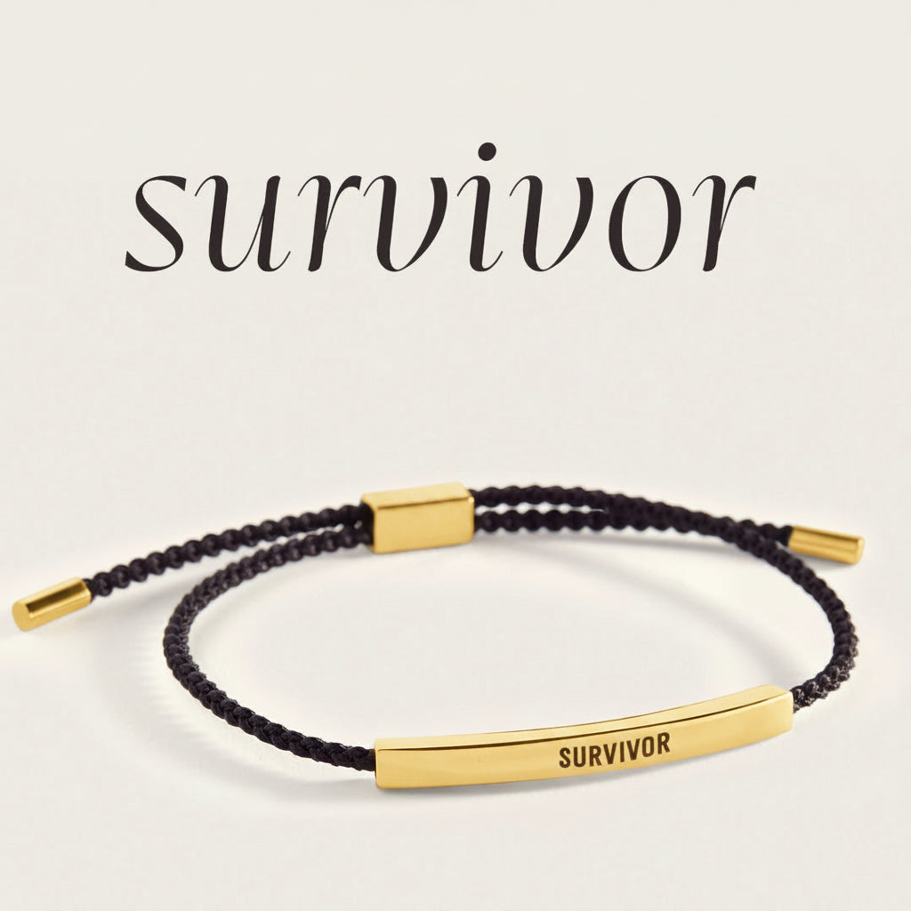 Survivor Inspire Bracelet in Midnight Black, gold by Seeyoura
