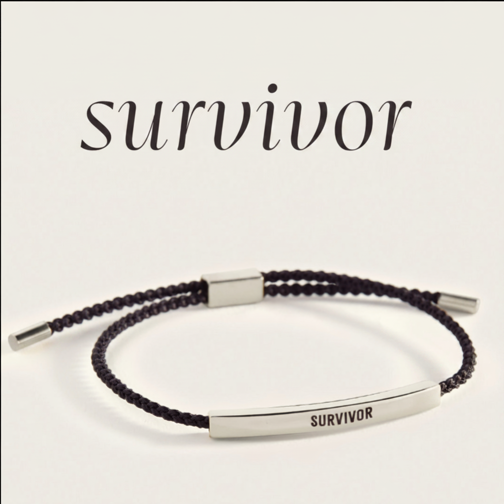 Survivor Inspire Bracelet in Midnight Black, silver by Seeyoura