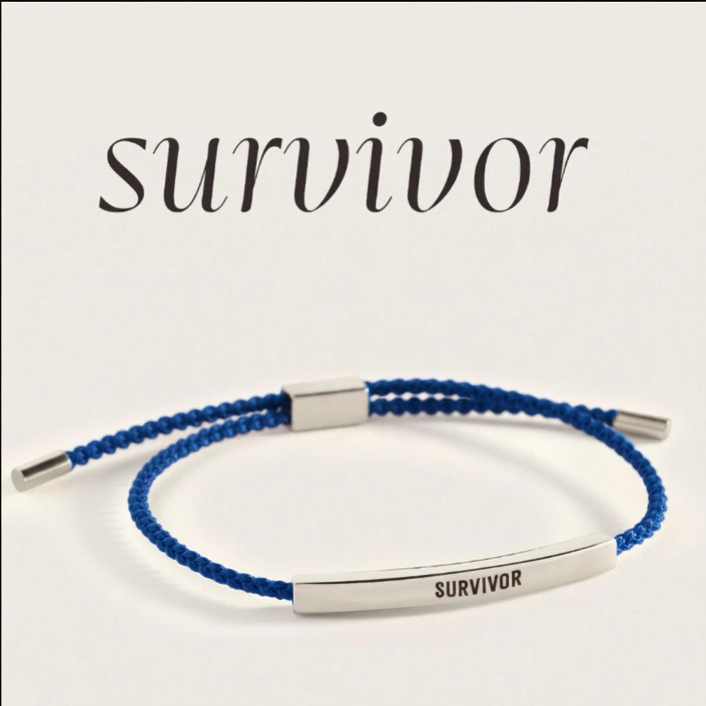Survivor Inspire Bracelet in Royal Blue, silver by Seeyoura