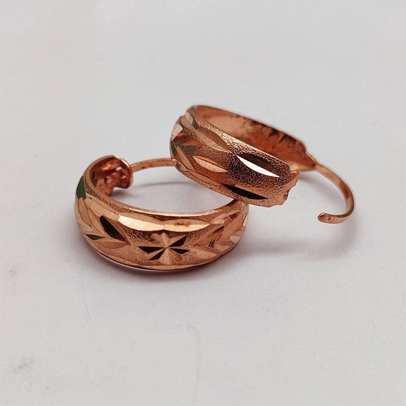 Textured Hoop Earrings in Wheat by Seeyoura