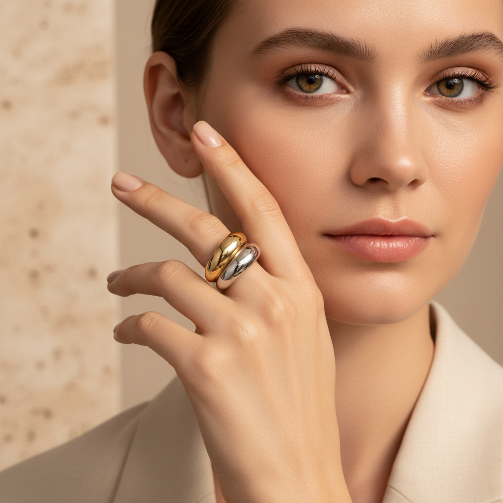 The Merge Mixed Metal Ring by Seeyoura