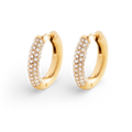 The Pavé Huggie Hoop Earrings by Seeyoura