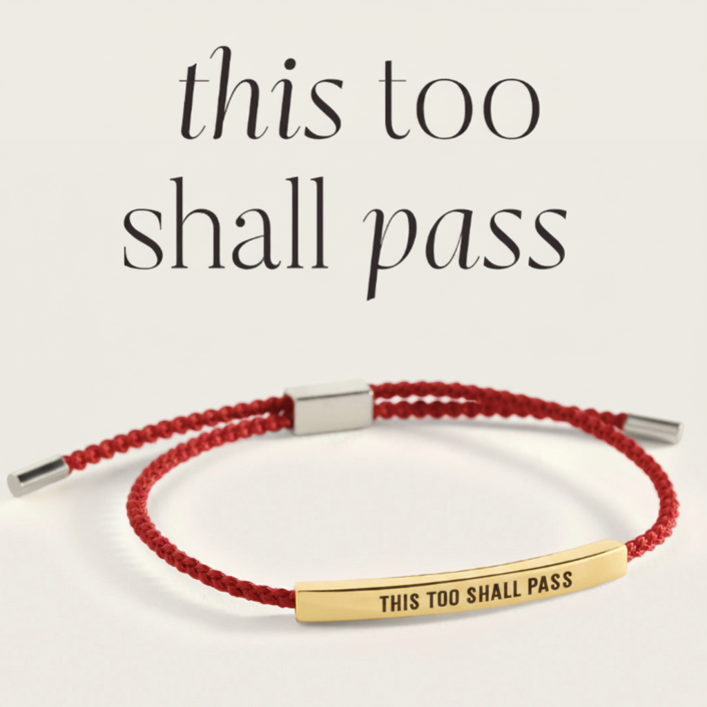 This Too Shall Pass Inspire Bracelet in Lucky Red by Seeyoura