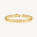 Timepiece Link Chain Bracelet in 18-k-gold-plated by Seeyoura