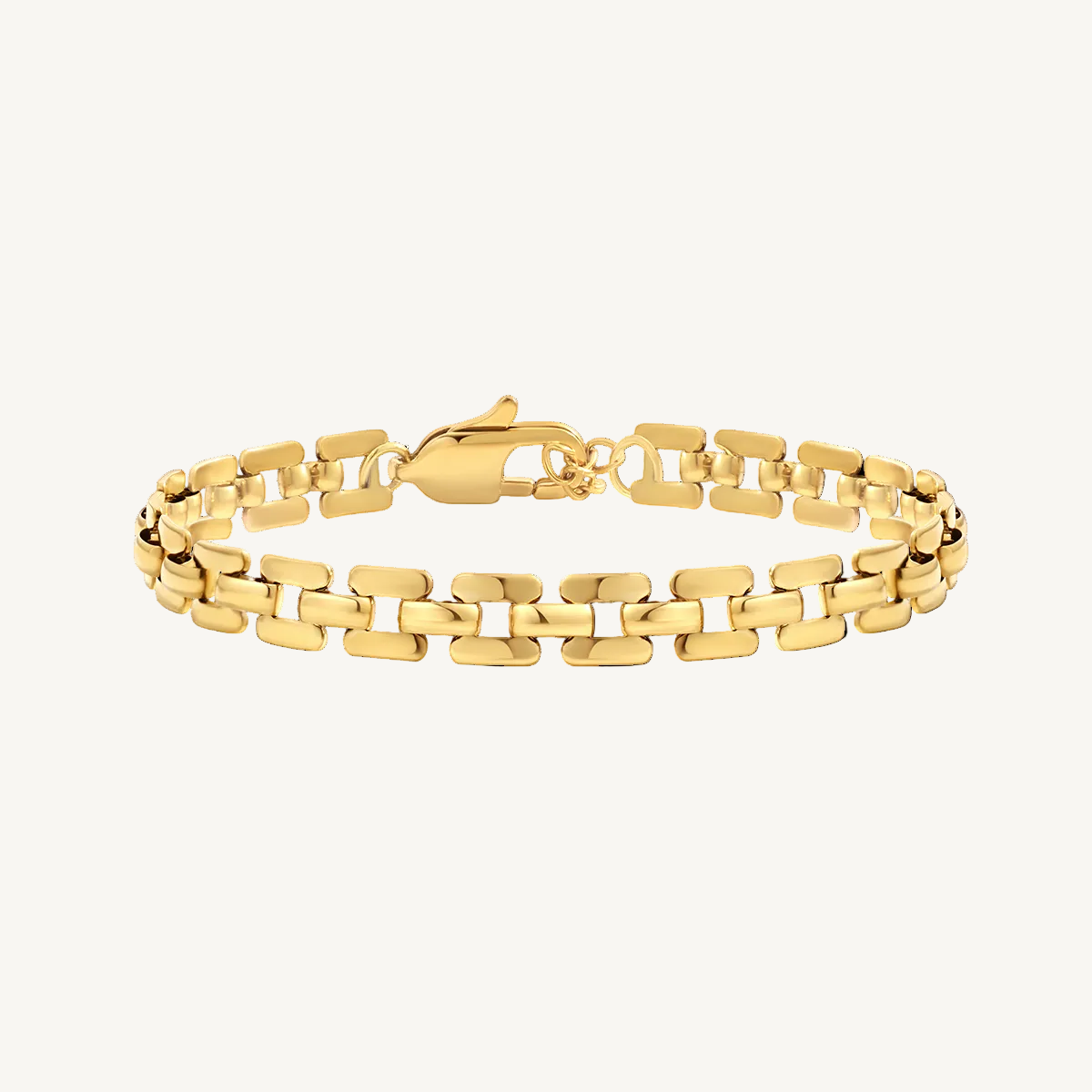 Timepiece Link Chain Bracelet in 18-k-gold-plated by Seeyoura