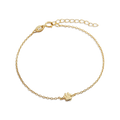 Tiny Pawprint Bracelet in 6.5" + 1", gold by Seeyoura