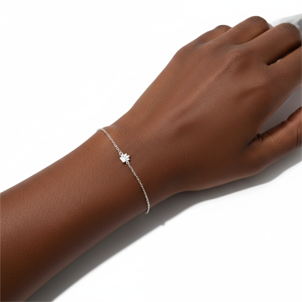 Tiny Pawprint Bracelet by Seeyoura