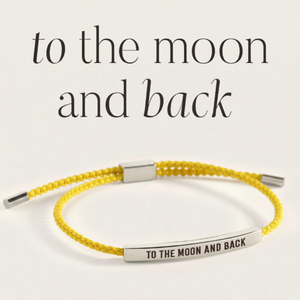 To The Moon And Back Inspire Bracelet in Lemon Yellow, silver by Seeyoura