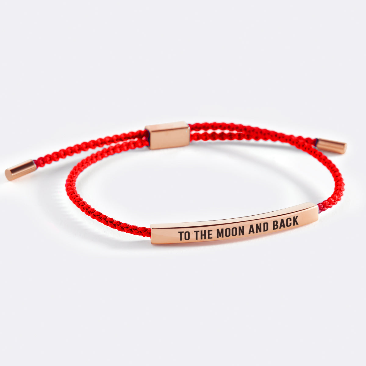 To The Moon And Back Inspire Bracelet in Lucky Red, 18-k-rose-gold-plated by Seeyoura