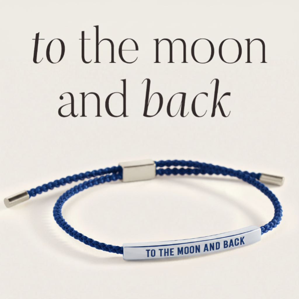To The Moon And Back Inspire Bracelet in Royal Blue, silver by Seeyoura