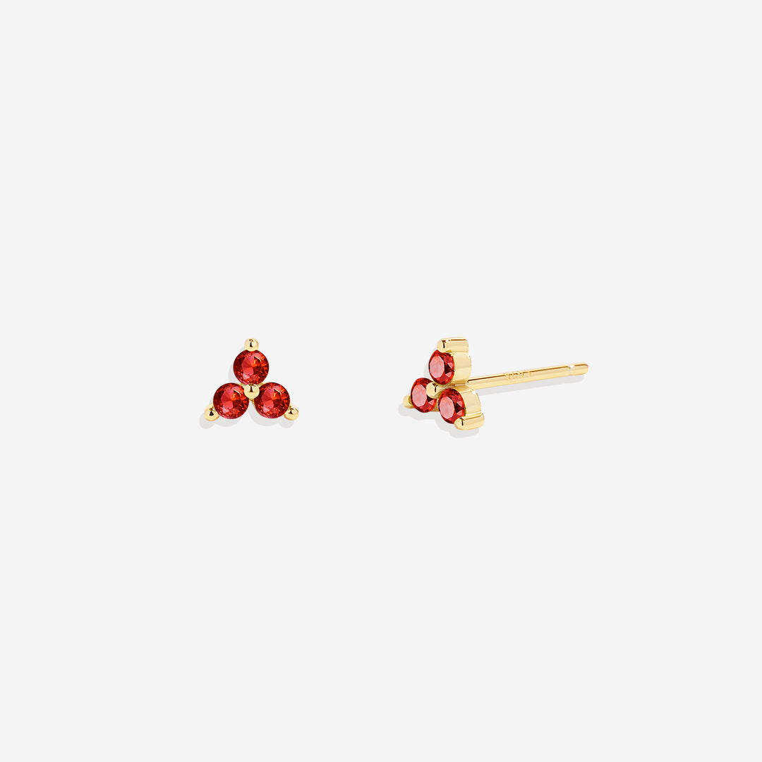 Trinity Birthstone Stud Earrings by Seeyoura